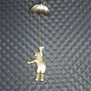Vintage JJ Dangling Clown Pin